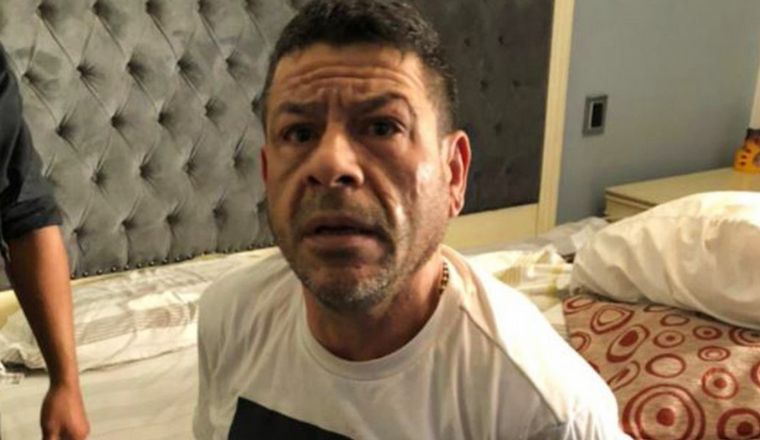 El Rengo Pacheco al ser detenido.