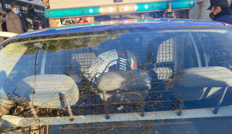 El supuesto homicida al ser apresado.