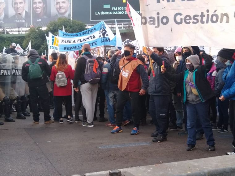 Protestas en el Puente Pueyrredon