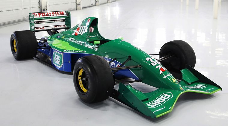 El F1 Jordan 191/Cosworth con el que debutó Schumacher, se vende.