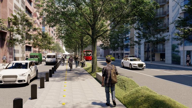 Se extenderá el cantero central del boulevard Chacabuco