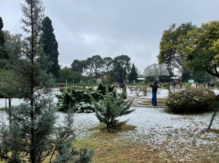 FOTO: Nieve en el Parque Sarmiento de Córdoba