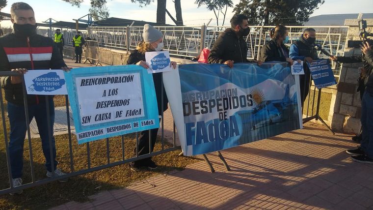 Protestas en Fadea por la visita del Presidente