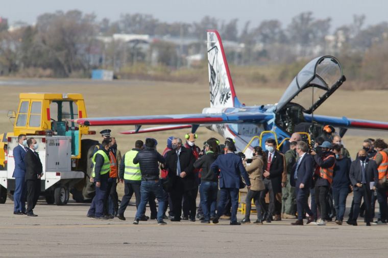 El gobernador Juan Schiaretti recibió al Presidente 
