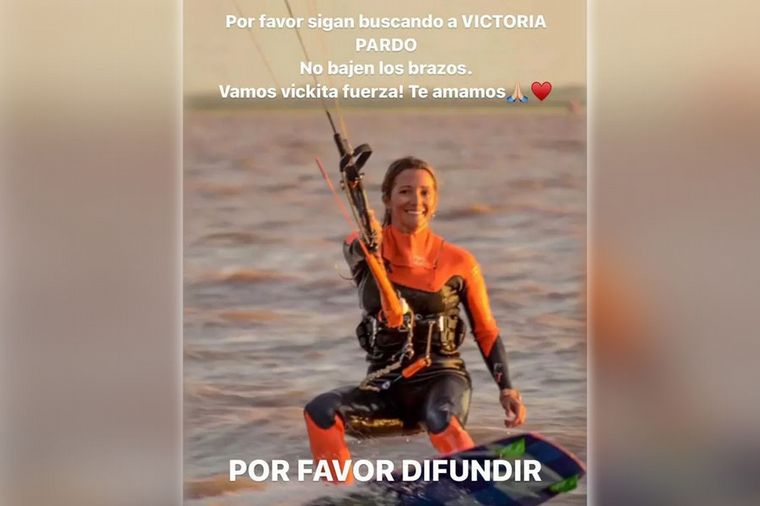 FOTO: Buscan a Victoria Pardo, la kitesurf que desapareció en la Costa Atlántica 