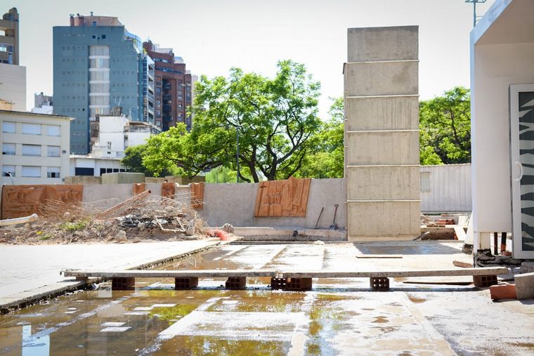 Obras en la Plaza España.