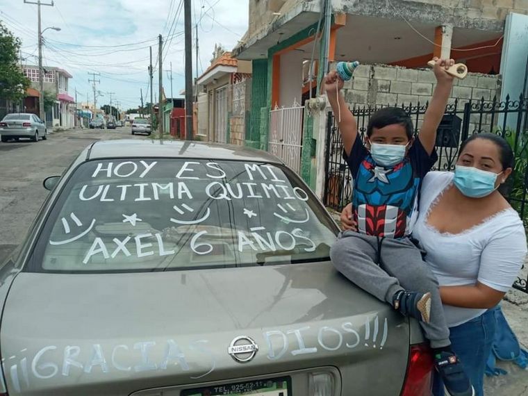 Un niño de 6 años venció al cáncer y lo festejó a lo grande
