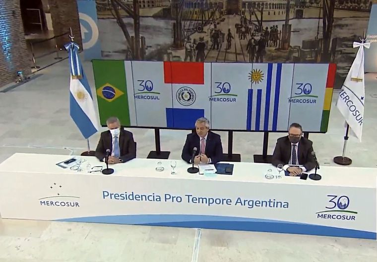 Alberto Fernández encabezó una nueva cumbre del Mercosur. 