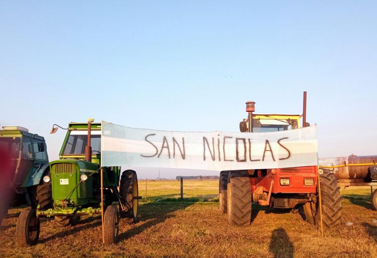 FOTO: El campo lidera protesta multisectorial contra el Gobierno en San Nicolás