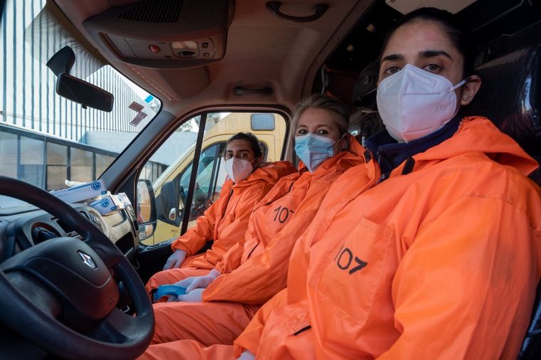 FOTO: El 107 sumó a su primera mujer conductora de ambulancia.