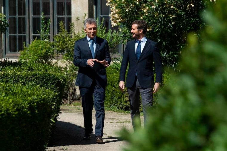 Macri había viajado a España para presentar su libro.