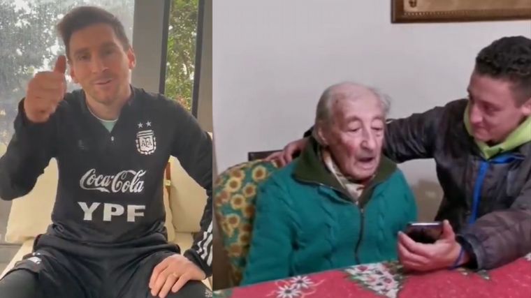 Messi le respondió al abuelo que anota todos sus goles