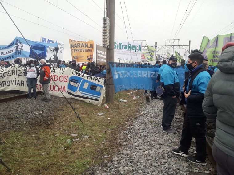 Manifestación de los trabajadores de Trenes Argentinos.