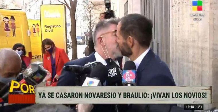 Luis Novaresio se casó este jueves con Braulio Bauab