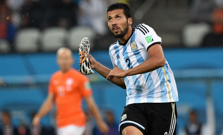 Garay durante el Mundial de Brasil 2014.