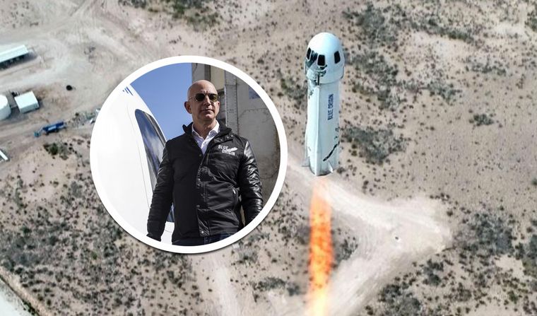Jeff Bezos terminó su viaje a en la nave de Blue Origin