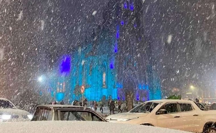 Histórica nevada en el sur de Brasil.