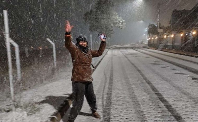 Histórica nevada en el sur de Brasil.