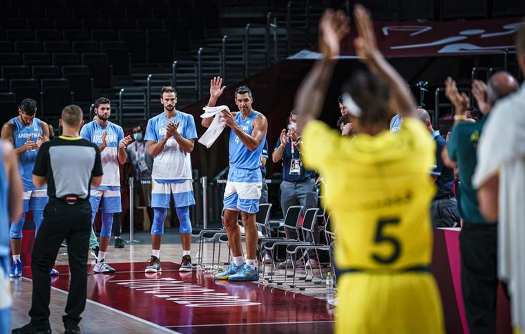Luis Scola, en su último partido con la camiseta argentina.