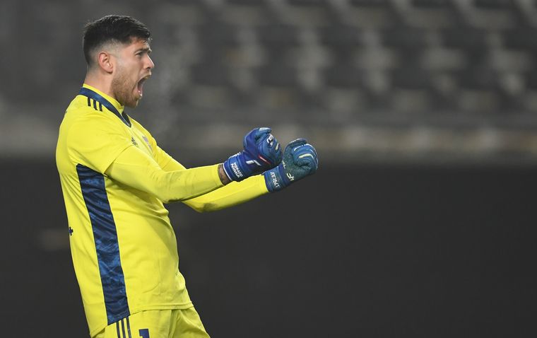 El arquero Agustín Rossi fue el mejor jugador del encuentro. 