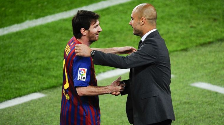 Guardiola dirigió a Messi en el Barcelona.