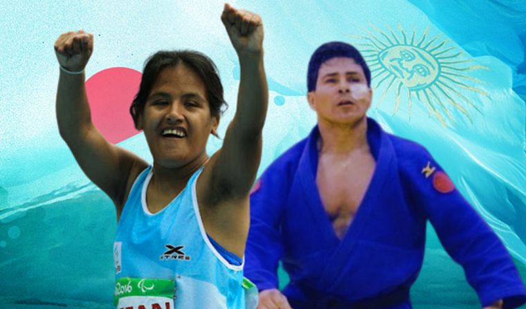 La atleta Yanina Martínez y el judoca Fabián Ramírez