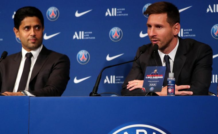 La primera conferencia de prensa de Lionel Messi en el PSG.