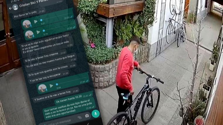 Le robaron su bicicleta y terminó chateando con el ladrón que liberó la Policía