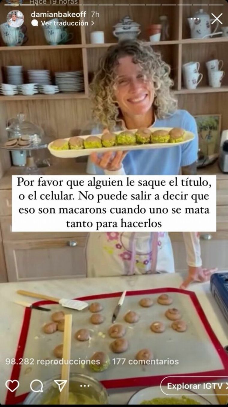 Damián de Bake Off apuntó contra Maru Botana y sus macarons