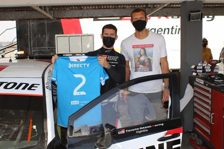 Pechito López y Diego Novaretti, capitan de Belgrano de Córdoba.