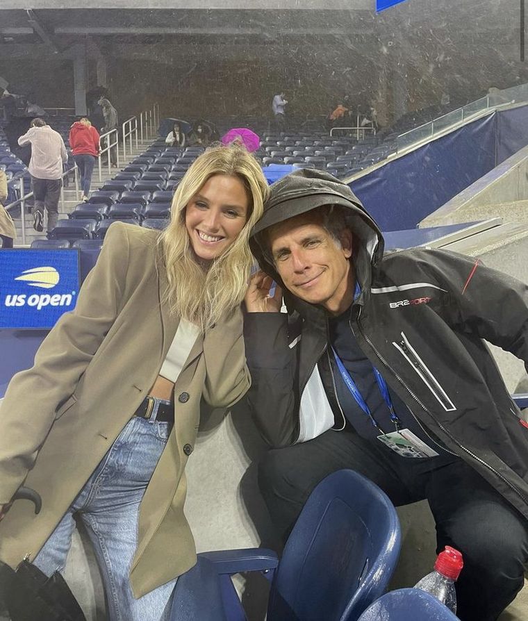 Ben Stiller y Diego “Peque” Schwartzman en el US Open, New York
