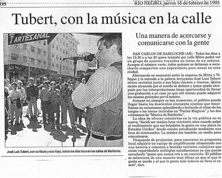 José Luis Tubert es un músico trotamundo que ahora está en Israel.