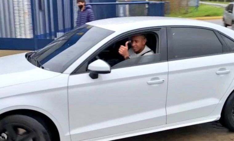 Villa volvió al predio de Boca en Ezeiza (Foto: @Tato_Aguilera )