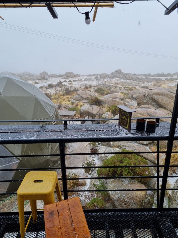 Intensa granizada en las Altas Cumbres.