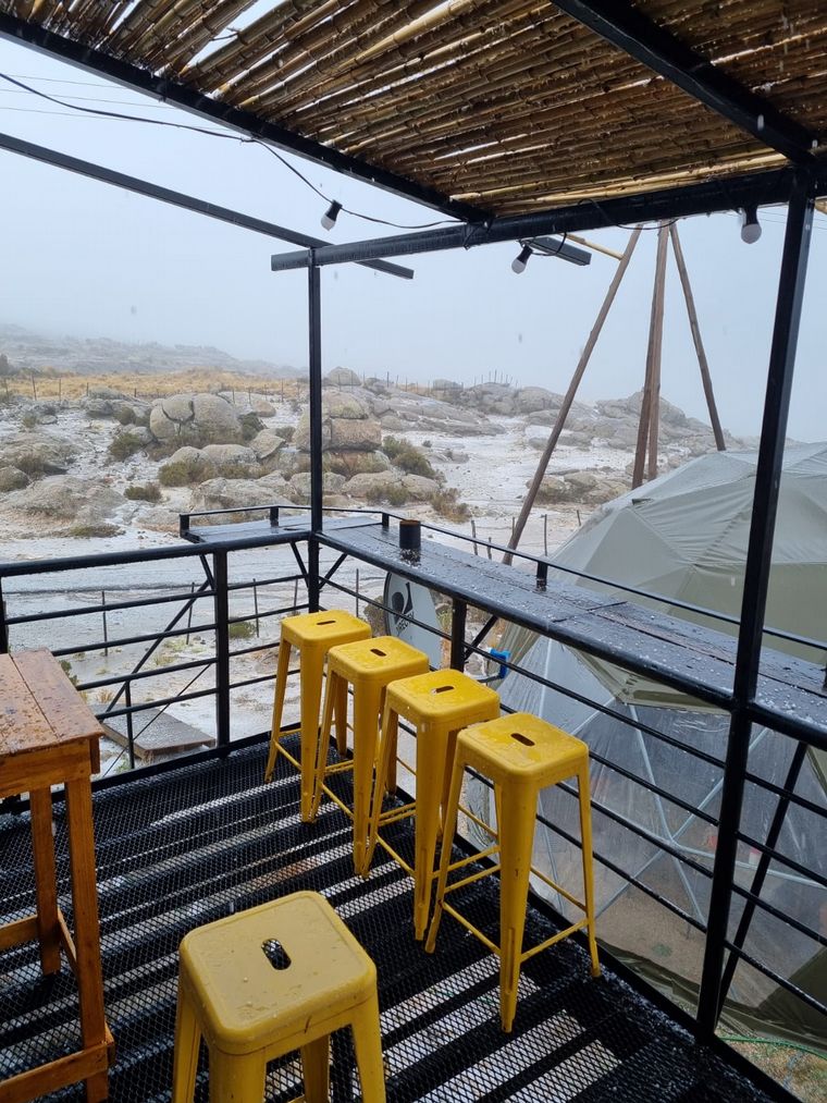 Intensa granizada en las Altas Cumbres.
