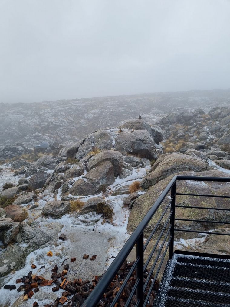 Intensa granizada en las Altas Cumbres.