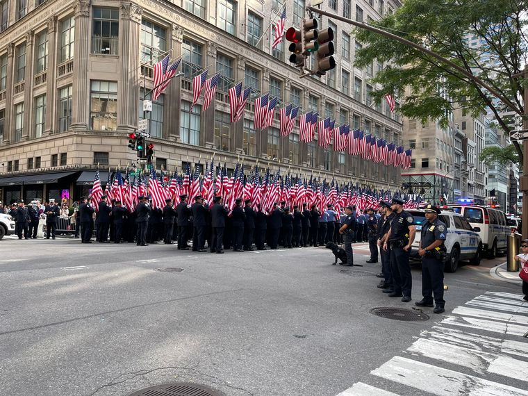 Desfiles en Nueva York para conmemorar el 11-S.