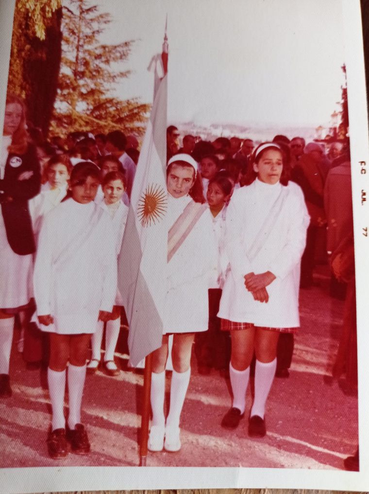 En 1977, en una fiesta patria.