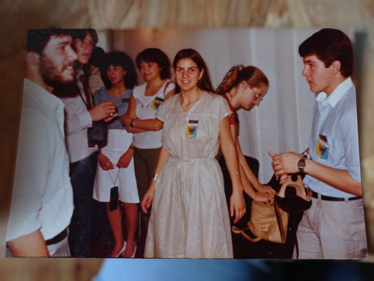 Primer viaje a Italia, en julio de 1984.