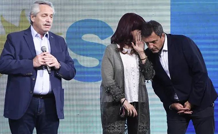 Alberto, Cristina y Massa (Foto: archivo)