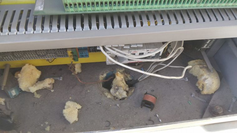 Robo de cables en los semáforos de Córdoba.