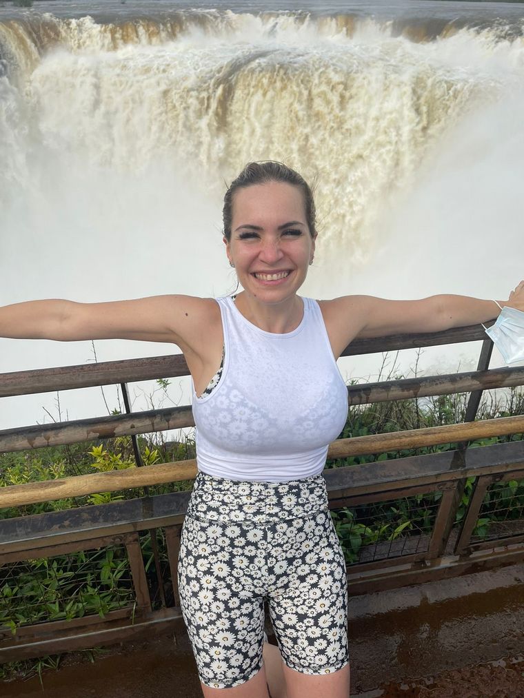 Agustina Vivanco en La garganta del Diablo.