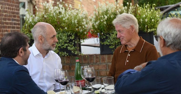 Horacio Rodríguez Larreta y Bill Clinton compartieron un almuerzo.