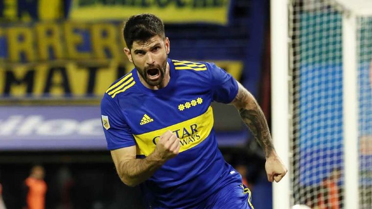 Orsini festeja el gol de la victoria ante Colón.