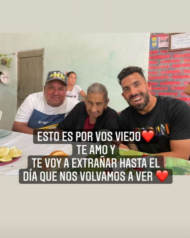 Tévez viajó a Santiago del Estero en honor a su padre