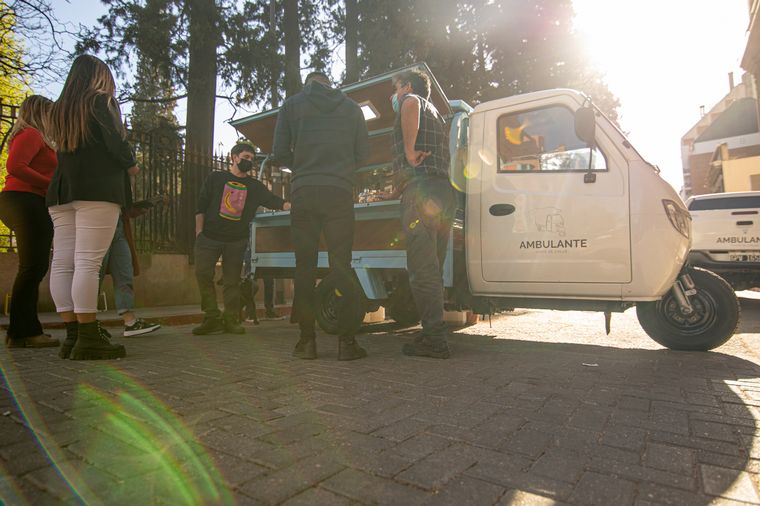 Ambulante café de calle.