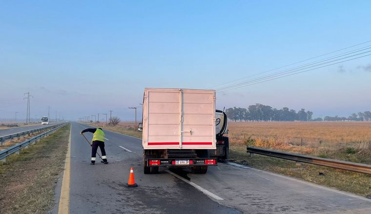 Violento choque en la ruta 36.