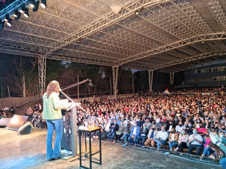 Es el primer acto del PJ con militancia tras las flexibilizaciones sanitarias. 