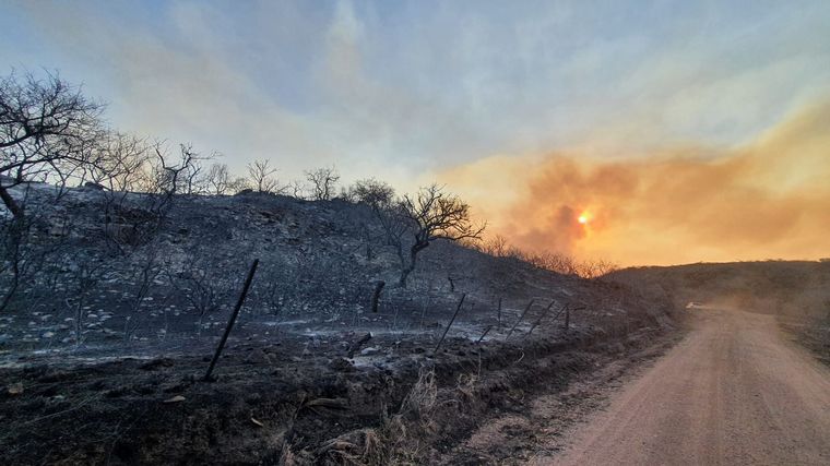 Incendio en el norte cordobés