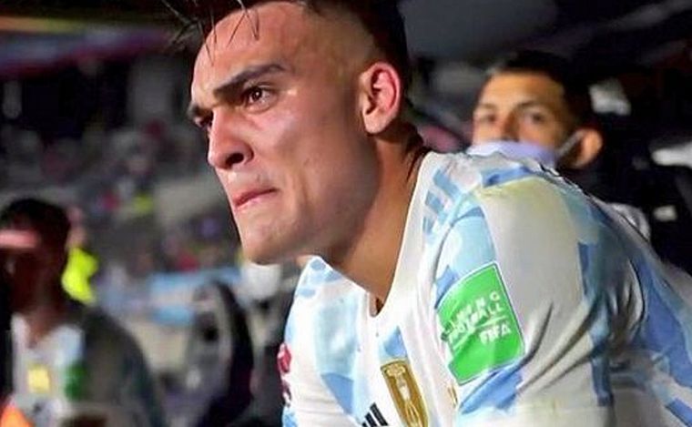 FOTO: El llanto de Lautaro Martínez que llamó la atención.